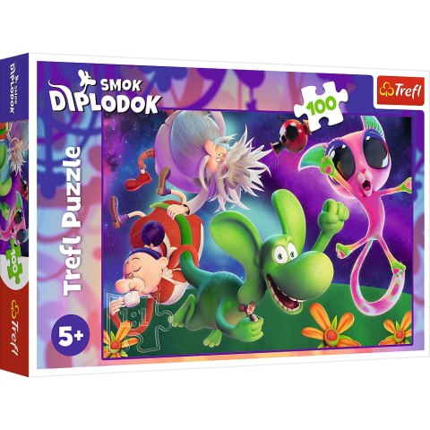 Trefl Puzzle Puzzle - 100 - Smok Diplodok i przyjaciele - Human Film Smok Diplodok 16486 Trefl Puzzle Puzzle - 100 - Smok Diplodok i przyjaciele - Human Film Smok Diplodok 16486