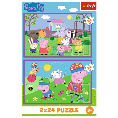 Trefl Puzzle Puzzle - 2x24 - Peppa na placu zabaw - Peppa Pig 34435 Trefl Puzzle Puzzle - 2x24 - Peppa na placu zabaw - Peppa Pig 34435