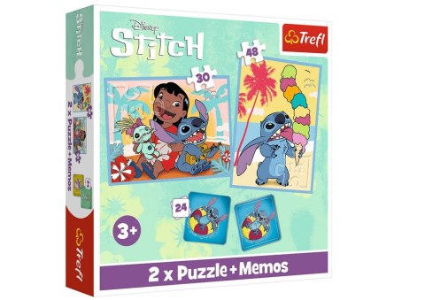 Trefl Puzzle Puzzle - 2w1+memos - Wesoły dzień Lilo and Stitch Trefl 93585 Trefl Puzzle Puzzle - 2w1+memos - Wesoły dzień Lilo and Stitch Trefl 93585