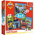 Trefl Puzzle Puzzle "3in1" - Dzień Strażaka Sama Trefl 34868