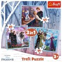 Trefl Puzzle Puzzle 3w1 Kraina Lodu Magiczna opowieść Trefl 34853