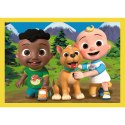 Trefl Puzzle Puzzle - "4w1 (12, 15, 20, 24)" - Cocomelon, Poznaj bohaterów Trefl 34647