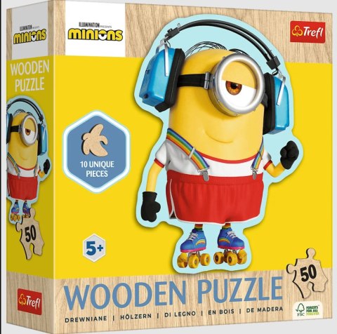 Trefl Puzzle Puzzle - "50 Puzzle Drewniane Konturowe - Szalony Minionek" Trefl 20239 Trefl Puzzle Puzzle - "50 Puzzle Drewniane Konturowe - Szalony Minionek" Trefl 20239