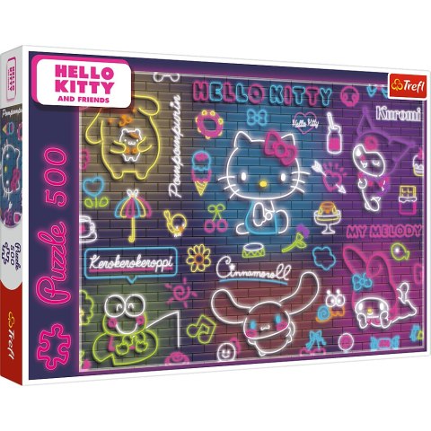 Trefl Puzzle Puzzle - 500 - Neon Hello Kitty Trefl 37523 Trefl Puzzle Puzzle - 500 - Neon Hello Kitty Trefl 37523