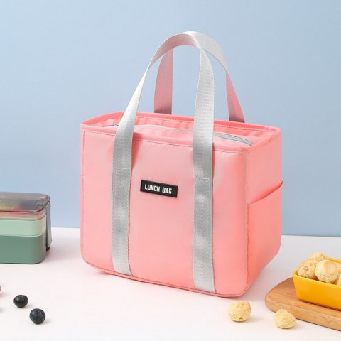 LEAN Torba Termiczna Izolacyjna Śniadaniowa Lunch Bag Różowa 24cm LEAN Torba Termiczna Izolacyjna Śniadaniowa Lunch Bag Różowa 24cm