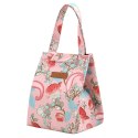 LEAN Torba Termiczna Izolacyjna Śniadaniowa Lunch Bag Różowa Kwiaty 25cm