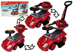 LEAN CARS Jeździk z Pchaczem Mega Car 3w1 Czerwony