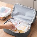 LEAN Torba Termiczna Izolacyjna Śniadaniowa Pas z Regulacją Srebrna 27cm