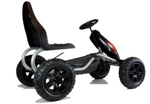 LEAN CARS Gokart na Pedały B012 Pompowane Koła Czarny LEAN CARS Gokart na Pedały B012 Pompowane Koła Czarny