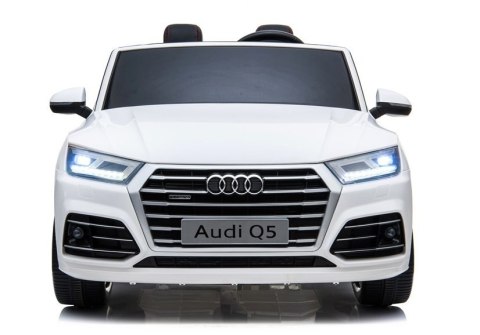 LEAN CARS Pojazd na Akumulator Nowe Audi Q5 2-osobowe Białe LEAN CARS Pojazd na Akumulator Nowe Audi Q5 2-osobowe Białe