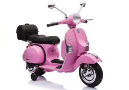 LEAN CARS Skuter Na Akumulator Vespa Różowy