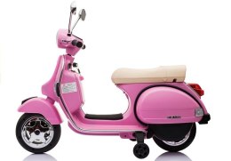 LEAN CARS Skuter Na Akumulator Vespa Różowy