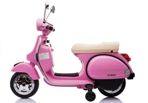 LEAN CARS Skuter Na Akumulator Vespa Różowy LEAN CARS Skuter Na Akumulator Vespa Różowy