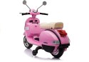 LEAN CARS Skuter Na Akumulator Vespa Różowy