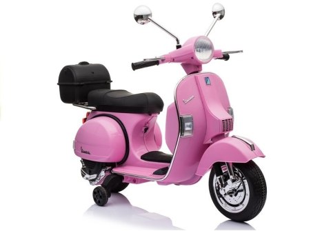 LEAN CARS Skuter Na Akumulator Vespa Różowy LEAN CARS Skuter Na Akumulator Vespa Różowy