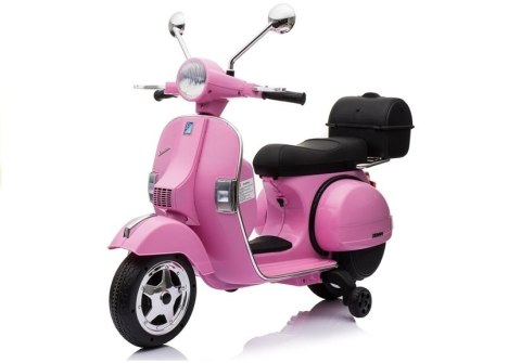 LEAN CARS Skuter Na Akumulator Vespa Różowy LEAN CARS Skuter Na Akumulator Vespa Różowy