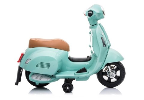 LEAN CARS Skuter na Akumulator Vespa GTS 300 Mini Turkusowy LEAN CARS Skuter na Akumulator Vespa GTS 300 Mini Turkusowy