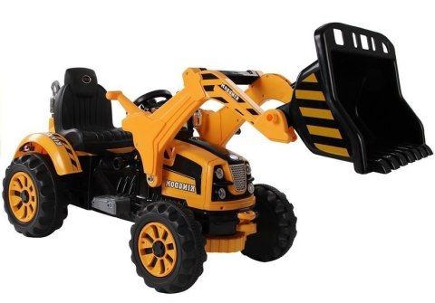 LEAN CARS Traktor na akumulator z Łyżką Koparka Pomarańczowy LEAN CARS Traktor na akumulator z Łyżką Koparka Pomarańczowy