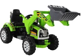 LEAN CARS Traktor na akumulator z Łyżką Koparka Zielony