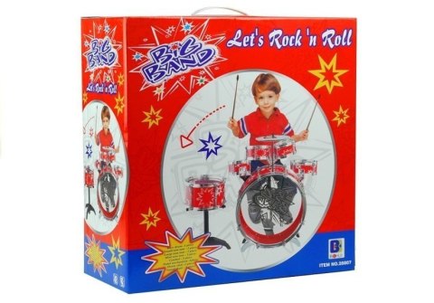 LEAN Toys Duża Perkusja 6 Bębnów + Talerz + Pedał Niebieska LEAN Toys Duża Perkusja 6 Bębnów + Talerz + Pedał Niebieska