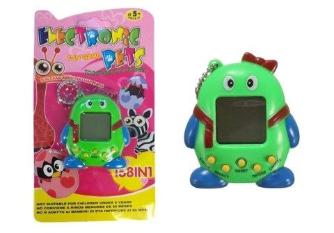 LEAN Toys Elektroniczne Zwierzątko Tamagotchi z Kokardką Zielone LEAN Toys Elektroniczne Zwierzątko Tamagotchi z Kokardką Zielone
