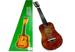 LEAN Toys Gitara Drewniana Klasyczna z Kostką Jasny Brąz