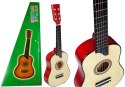 LEAN Toys Gitara Drewniana z Kostką Kremowa