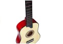 LEAN Toys Gitara Drewniana z Kostką Kremowa