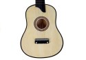 LEAN Toys Gitara Drewniana z Kostką Kremowa