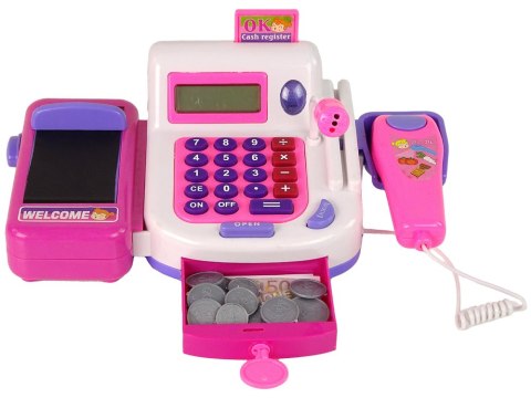 LEAN Toys Kasa Sklepowa Fiskalna z Kalkulatorem Akcesoria LEAN Toys Kasa Sklepowa Fiskalna z Kalkulatorem Akcesoria