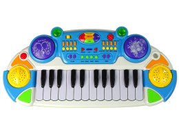 LEAN Toys Organy Keyboard Krzesełko Mikrofon Niebieski