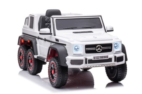 LEAN CARS Auto Na Akumulator Mercedes Benz G63 6X6 Biały LEAN CARS Auto Na Akumulator Mercedes Benz G63 6X6 Biały
