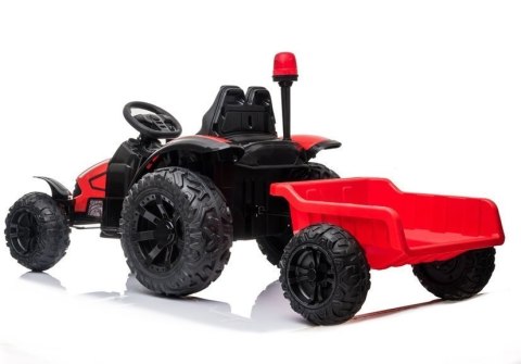 LEAN CARS Traktor na akumulator z Przyczepą HZB-200 Czerwony LEAN CARS Traktor na akumulator z Przyczepą HZB-200 Czerwony