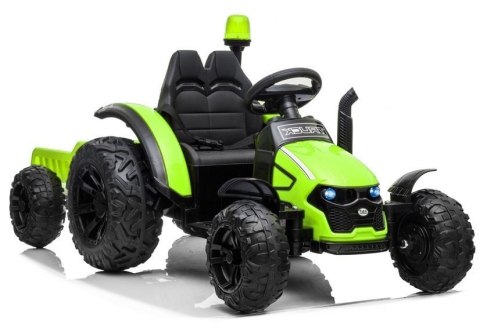 LEAN CARS Traktor na akumulator z Przyczepą HZB-200 Zielony