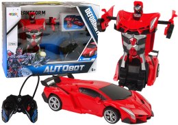 LEAN Toys Auto Robot 2w1 Pilot R/C Zdalnie sterowane Czerwony
