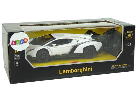 LEAN Toys Auto Sportowe R/C 1:24 Lamborghini Veneno Białe 2.4 G Światła LEAN Toys Auto Sportowe R/C 1:24 Lamborghini Veneno Białe 2.4 G Światła