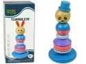 LEAN Toys Drewniana Edukacyjna Piramidka Panda Balansująca Wieża