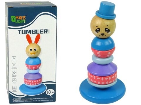 LEAN Toys Drewniana Edukacyjna Piramidka Panda Balansująca Wieża LEAN Toys Drewniana Edukacyjna Piramidka Panda Balansująca Wieża