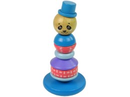 LEAN Toys Drewniana Edukacyjna Piramidka Panda Balansująca Wieża
