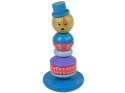 LEAN Toys Drewniana Edukacyjna Piramidka Pies Z Kapeluszem Balansująca Wieża