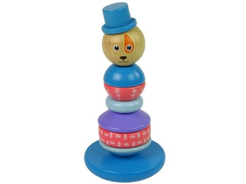 LEAN Toys Drewniana Edukacyjna Piramidka Pies Z Kapeluszem Balansująca Wieża LEAN Toys Drewniana Edukacyjna Piramidka Pies Z Kapeluszem Balansująca Wieża