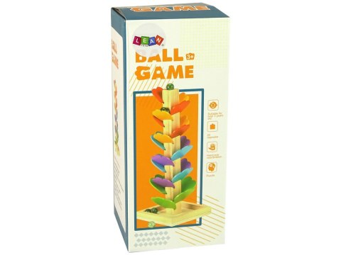 LEAN Toys Drewniane Drzewko Tor Kulkowy Zjeżdżalnia Piłeczek Liście LEAN Toys Drewniane Drzewko Tor Kulkowy Zjeżdżalnia Piłeczek Liście