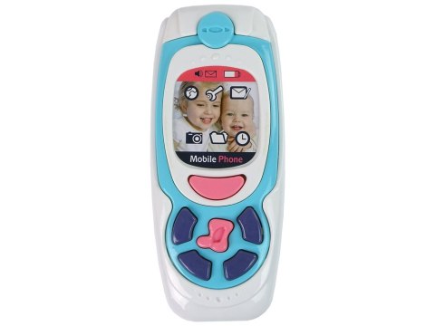 LEAN Toys Dziecięcy Edukacyjny Telefon Komórkowy Melodia Niebieski LEAN Toys Dziecięcy Edukacyjny Telefon Komórkowy Melodia Niebieski