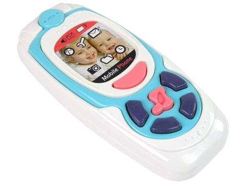 LEAN Toys Dziecięcy Edukacyjny Telefon Komórkowy Melodia Niebieski LEAN Toys Dziecięcy Edukacyjny Telefon Komórkowy Melodia Niebieski