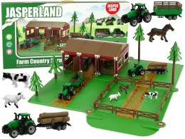 LEAN Toys Farma Stodoła Zagroda Dla Zwierząt Gospodarstwo Dwa Traktory