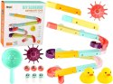 LEAN Toys Gra Zabawka Do Kąpieli Tor Zjeżdżalna Kaczka Zestaw 44 Elementy