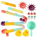 LEAN Toys Gra Zabawka Do Kąpieli Tor Zjeżdżalna Kaczka Zestaw 44 Elementy