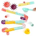 LEAN Toys Gra Zabawka Do Kąpieli Tor Zjeżdżalna Kaczka Zestaw 44 Elementy