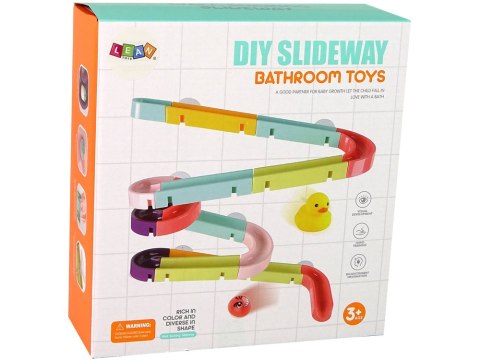 LEAN Toys Gra Zabawka Do Kąpieli Tor Zjeżdżalna Kaczka Zestaw 44 Elementy LEAN Toys Gra Zabawka Do Kąpieli Tor Zjeżdżalna Kaczka Zestaw 44 Elementy