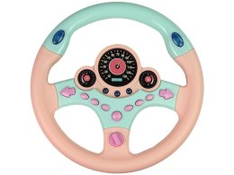 LEAN Toys Interaktywna Kierownica Różowa Symulator Jazdy Dźwięki Światła